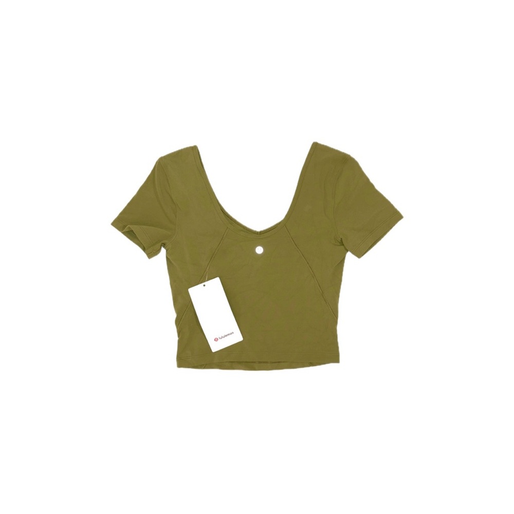 NWT Lululemon Women’s Align T-Shirt in Bronze Green – Size 4